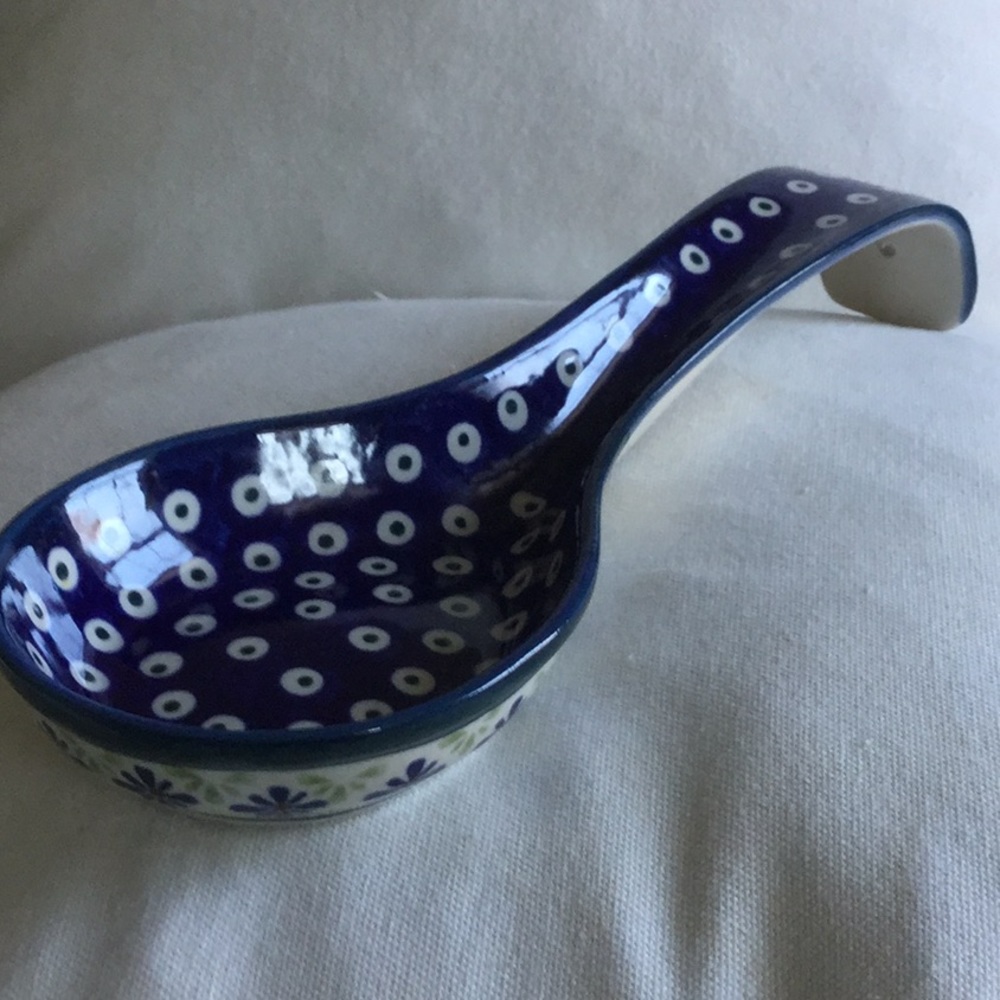 Polish Pottery Large Spoon Rest